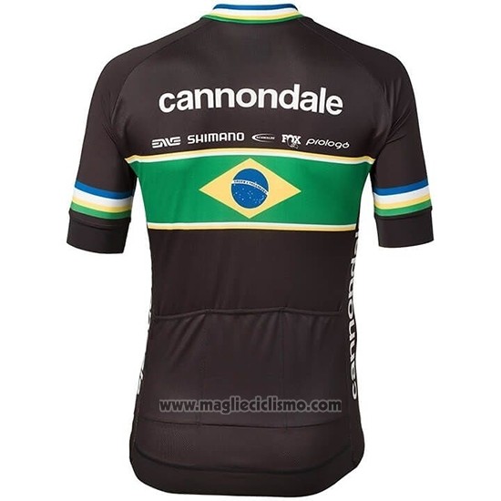 2019 Abbigliamento Ciclismo Cannondale Shimano Campione Brazil Manica Corta e Salopette